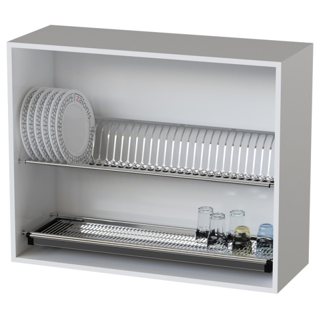 DISH RACK WITH DRAIN BOTTOM RACK - 60